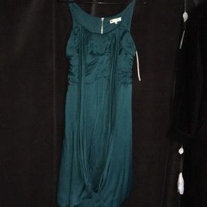 Celine Emerald green silk dress